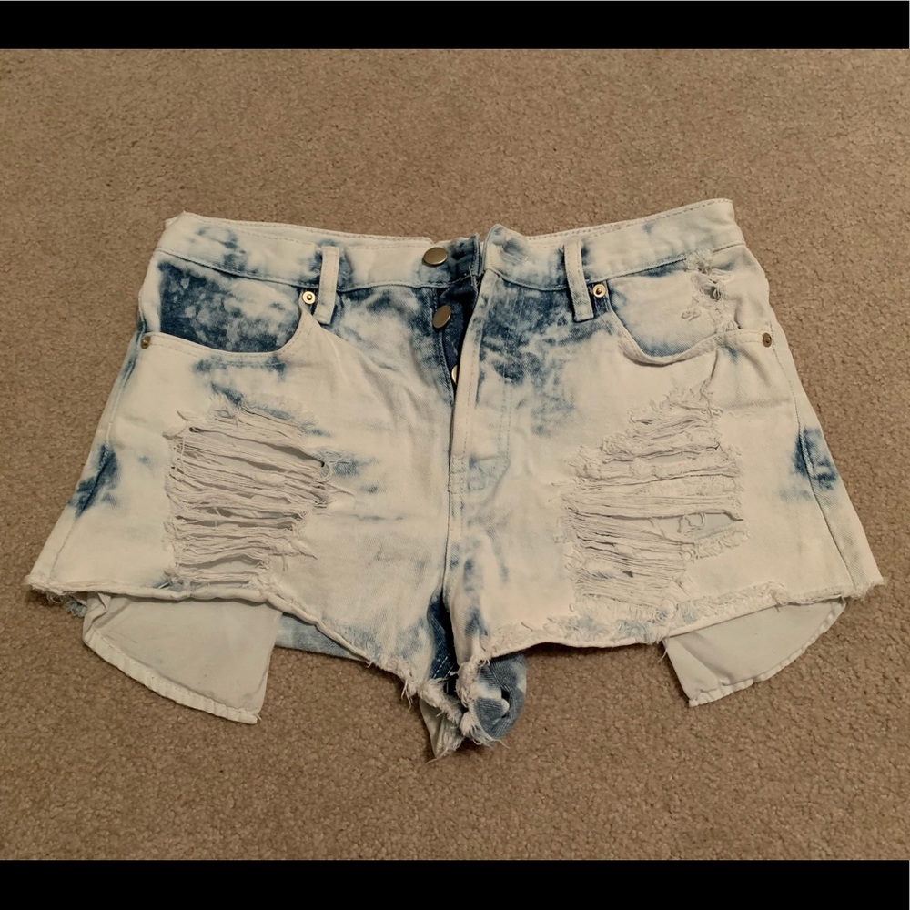 Forever 21 faded ripped short.